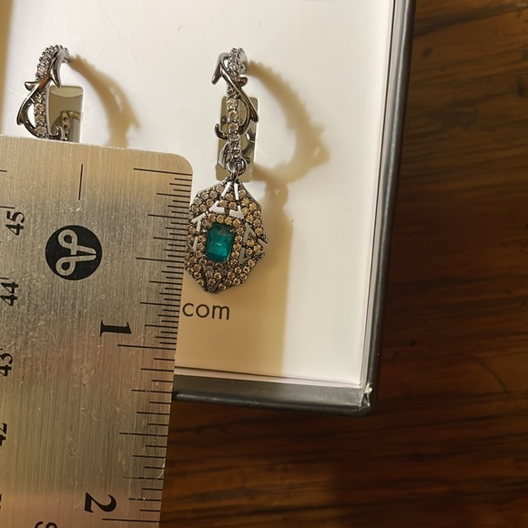 New in Box Bomb Party Villain Earrings lab created tourmaline & genuine quartz - Picture 5 of 5